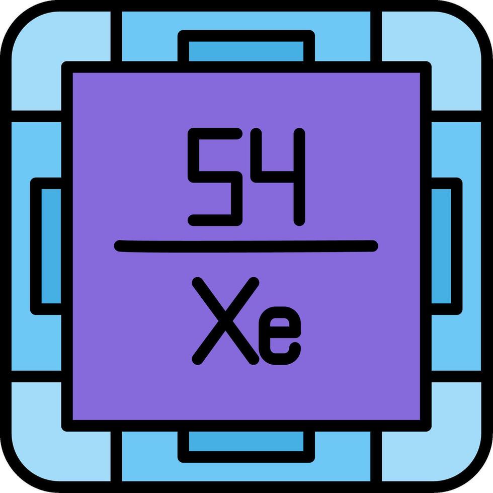 Xenon Line Filled Icon vector