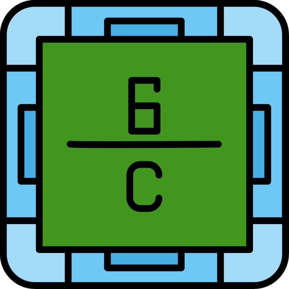 Carbon Line Filled Icon vector