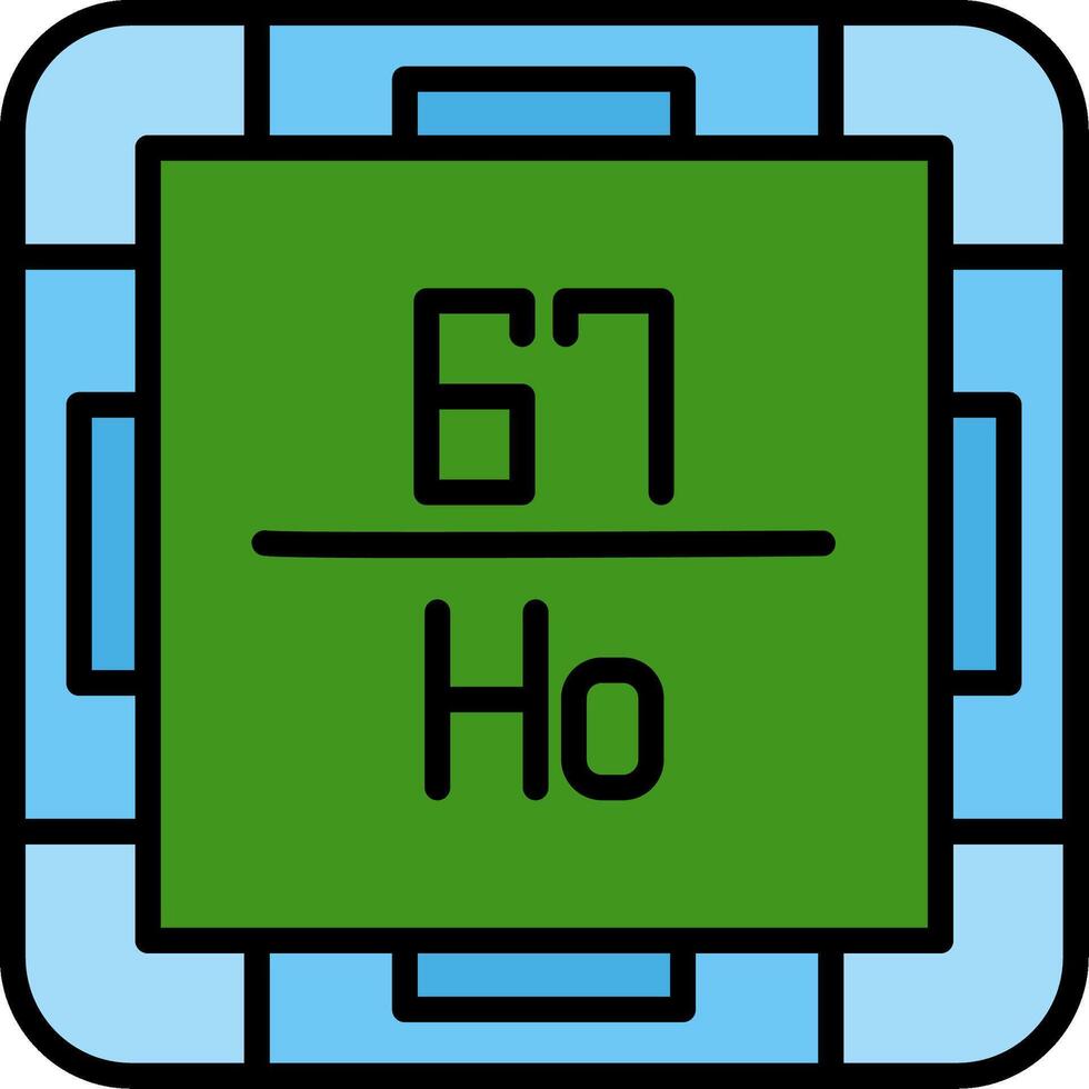 Holmium Line Filled Icon vector