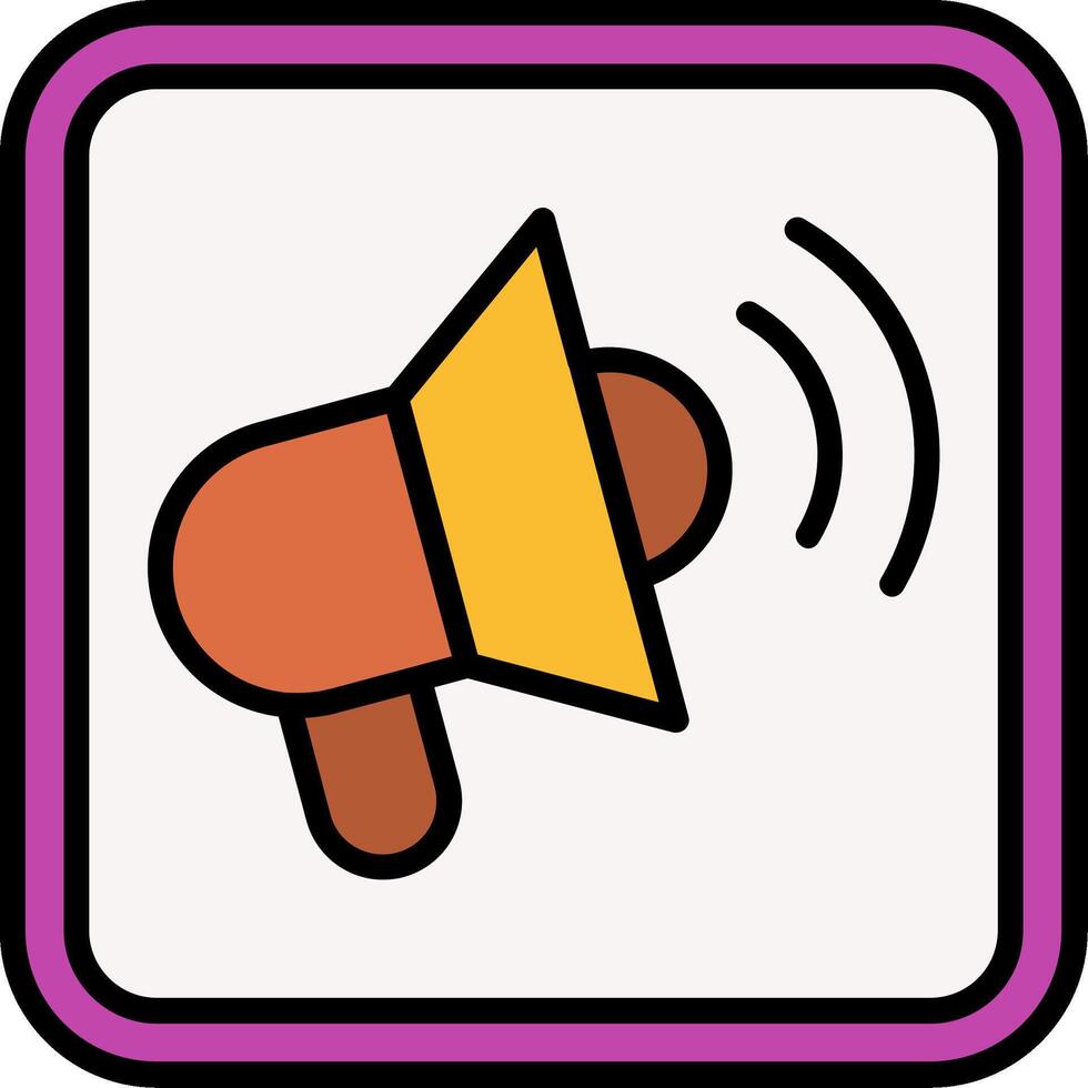 Megaphone Line Filled Icon vector