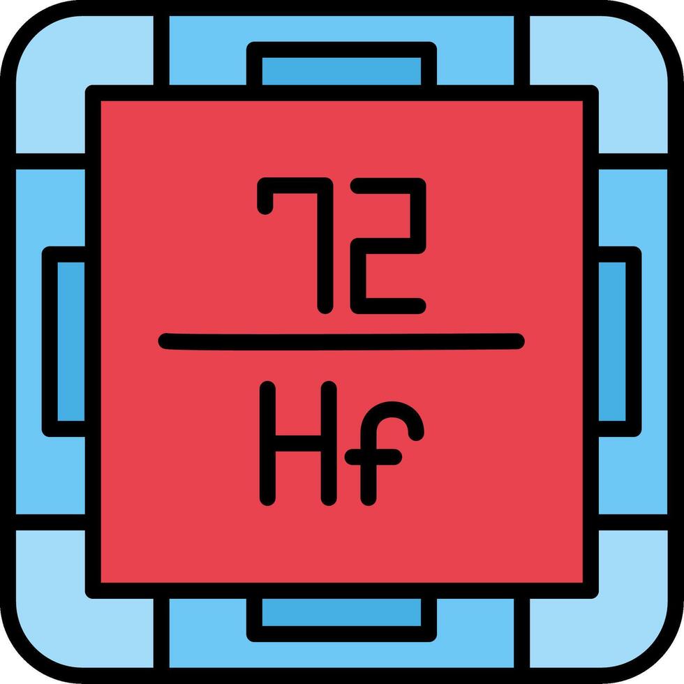Hafnium Line Filled Icon vector