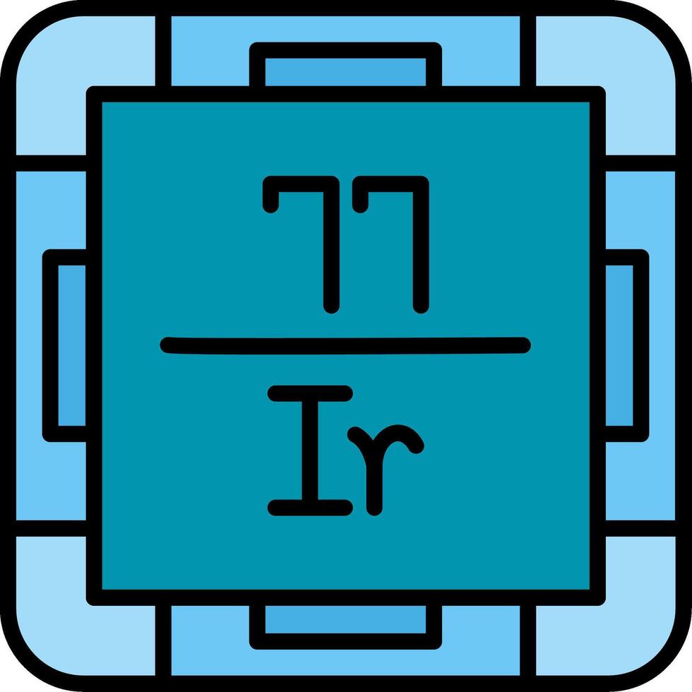 Iridium Line Filled Icon vector