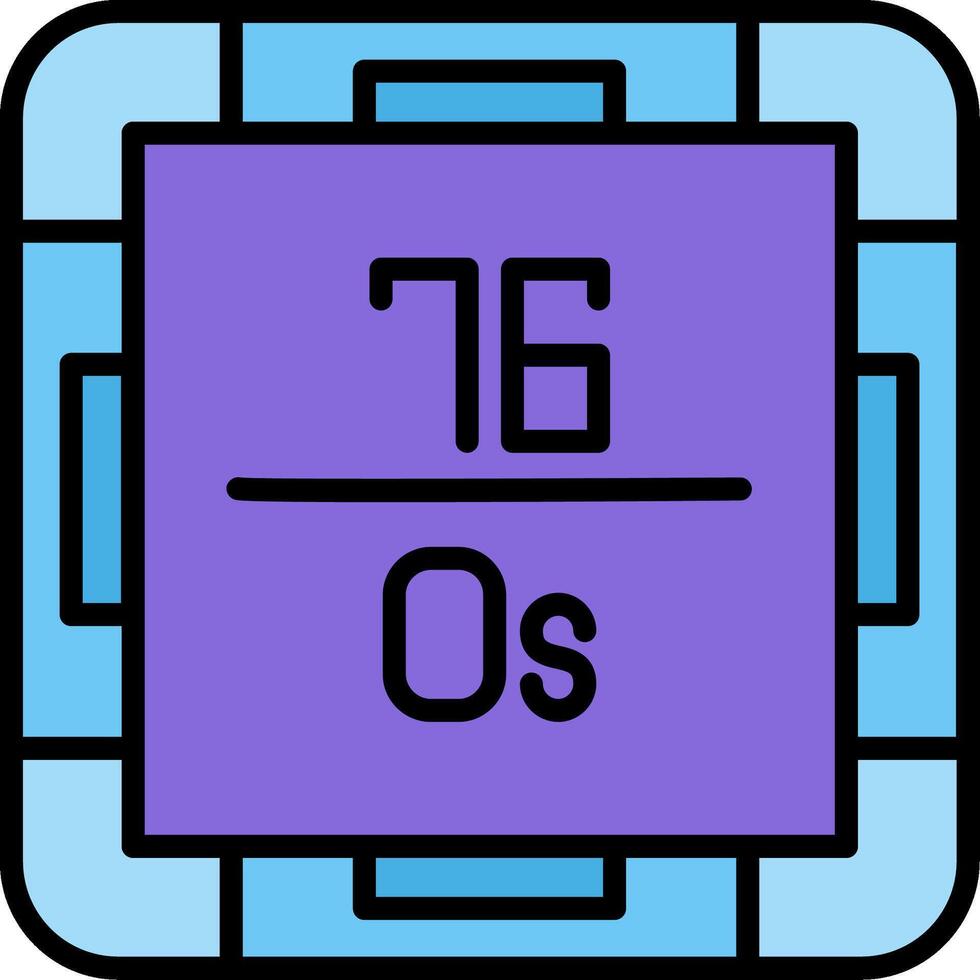 Osmium Line Filled Icon vector