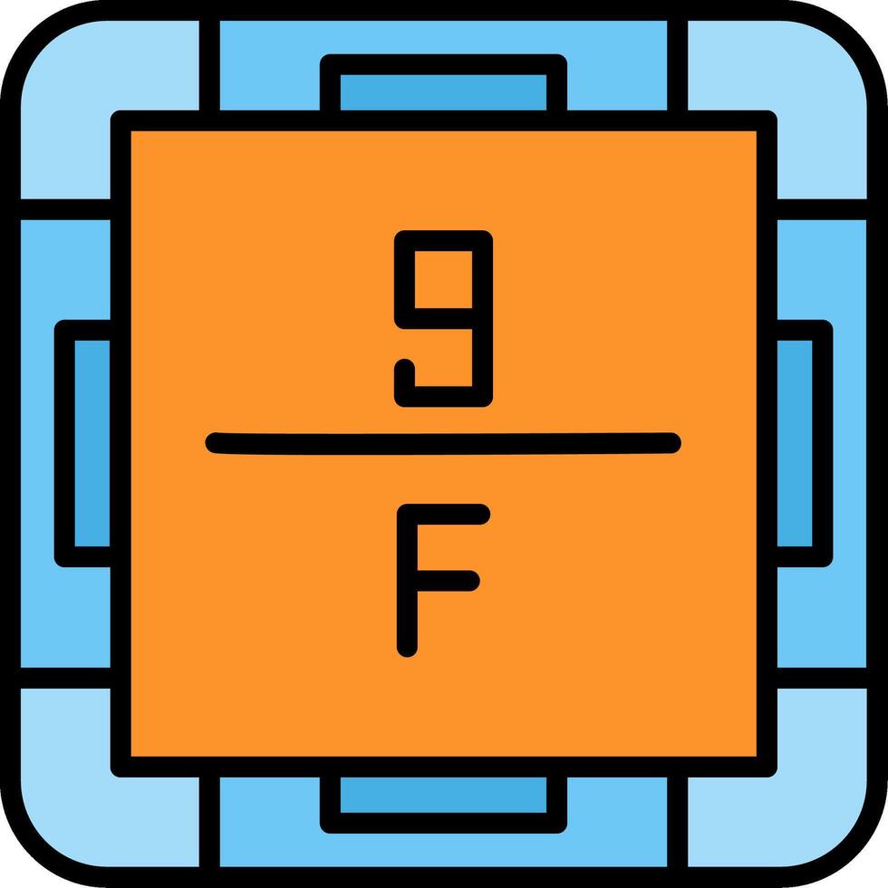 Fluorine Line Filled Icon vector