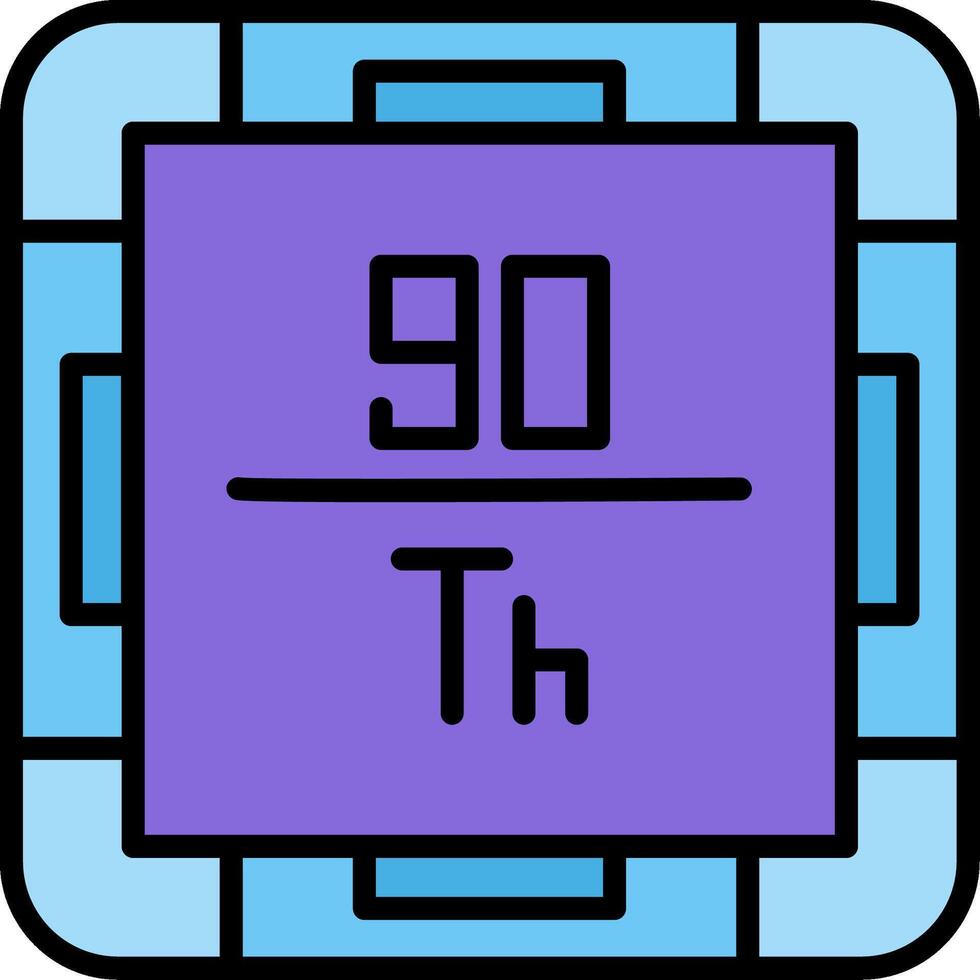 Thorium Line Filled Icon vector