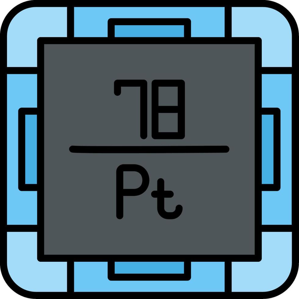 Platinum Line Filled Icon vector