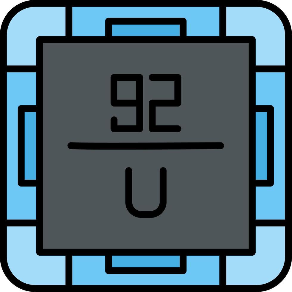 Uranium Line Filled Icon vector