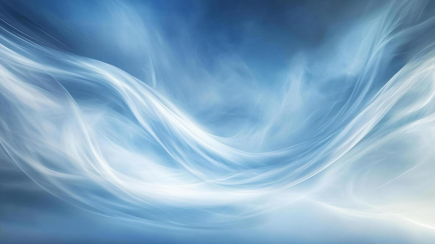 Blue sky with white clouds and a blue wave. The sky is very clear and the clouds are scattered throughout. The wave is very large and it seems to be moving towards the right side of the image photo