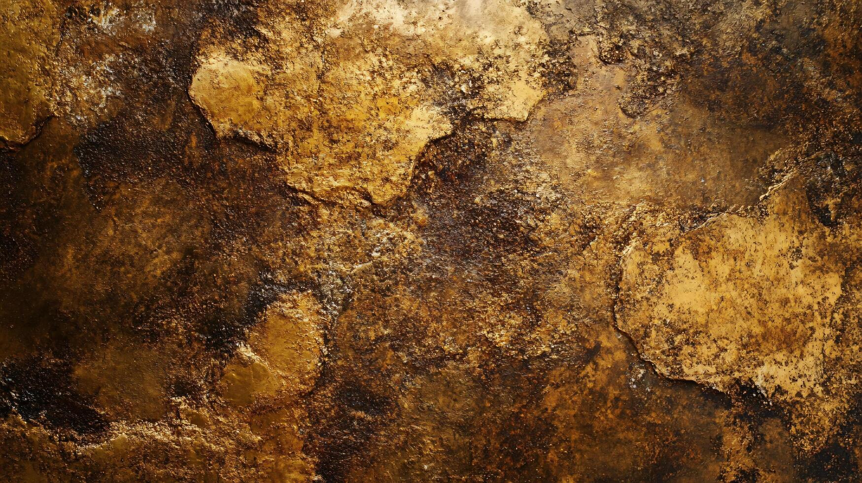 Brown and gold wall with a lot of texture. The wall is made of stone and has a rough, uneven surface. The colors of the wall are warm and inviting, giving the impression of a cozy photo