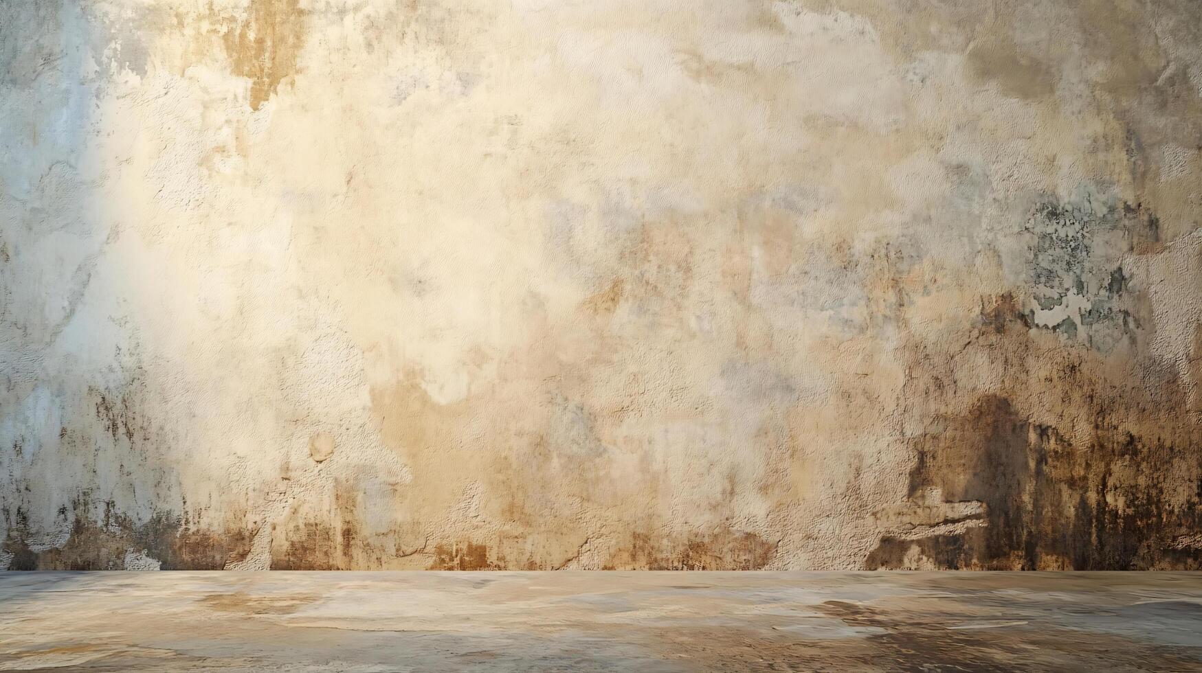 Wall with a lot of cracks and holes. The wall is white and has a lot of dirt on it photo