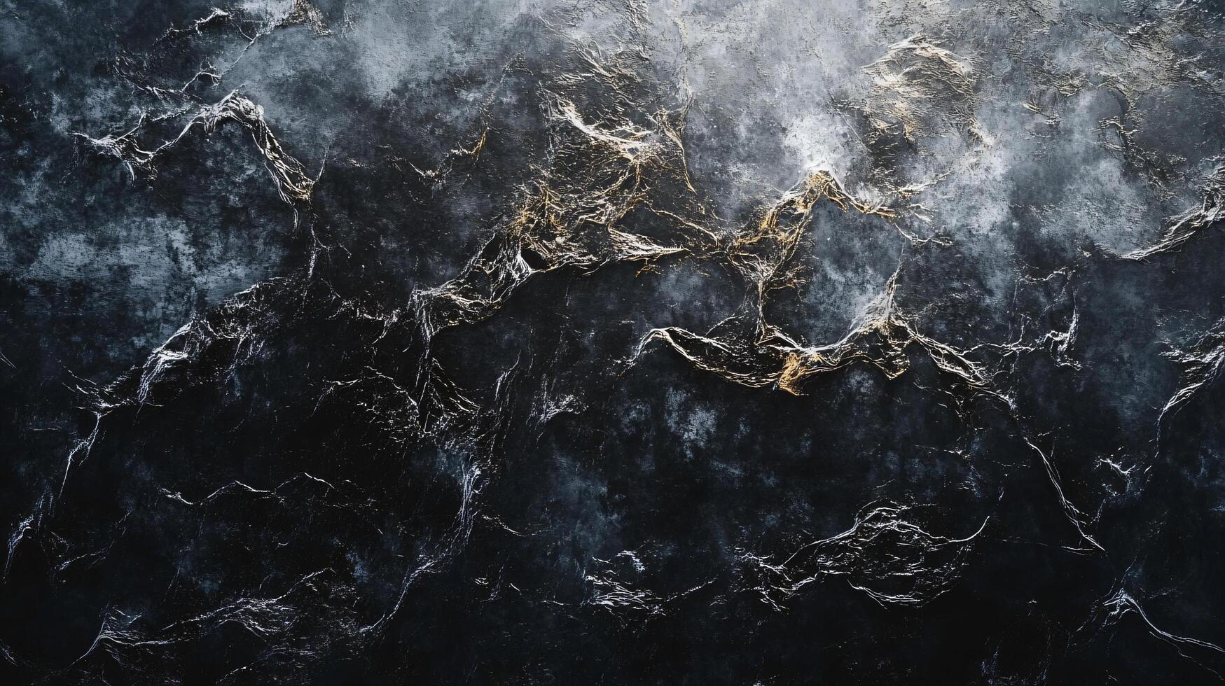 Dark blue and white background with a few gold specks. The background is a representation of the ocean photo
