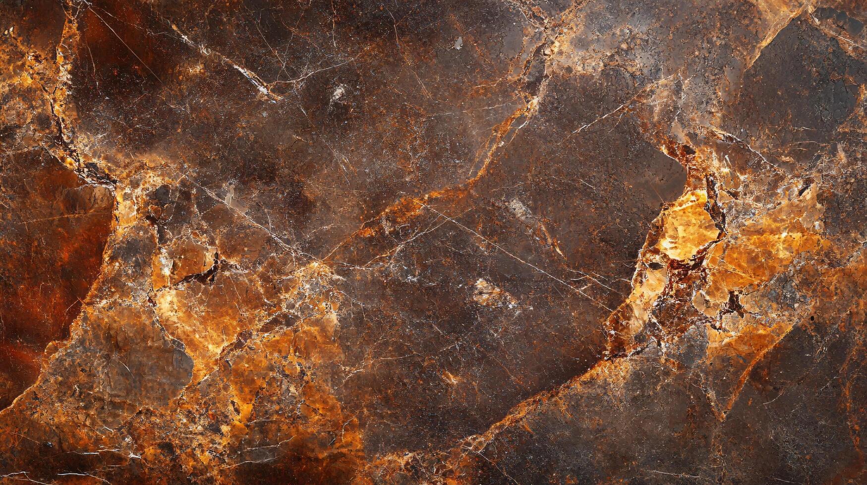 Close up of a stone wall with a brown and orange color. The wall has a rough texture and he is made of stone photo