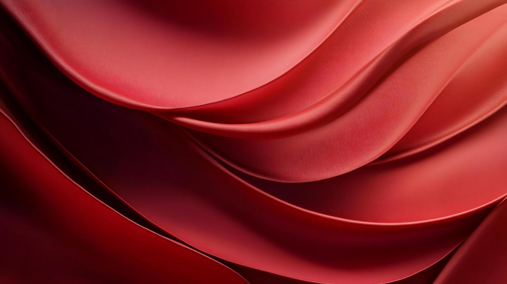 Red fabric with a wave pattern. The wave pattern is very prominent and the fabric is very soft photo