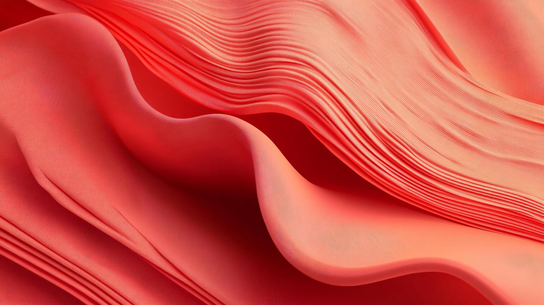 Red fabric with a wave pattern. The fabric is very soft and has a very smooth texture photo