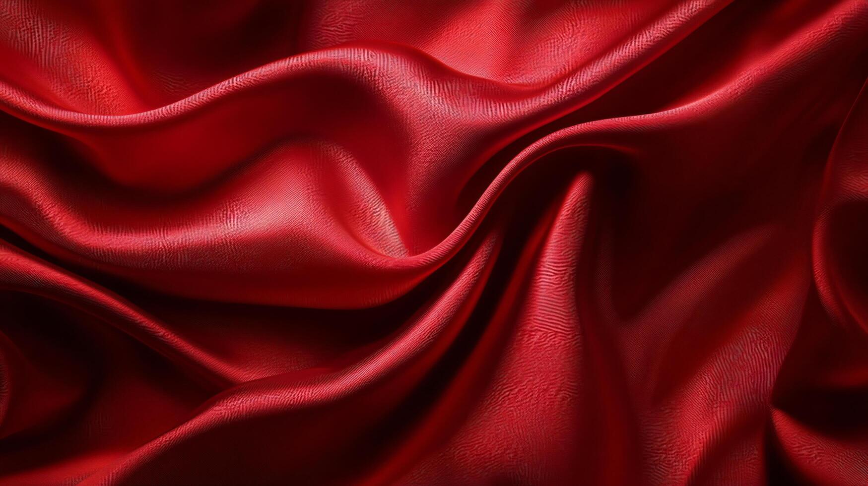 Red fabric with a wave pattern. The fabric is very soft and looks very luxurious photo
