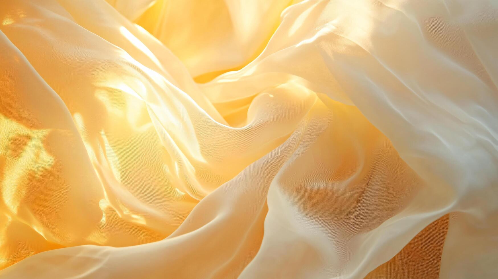 Piece of fabric with a yellowish color and a pattern. The fabric is folded and has a texture that looks like it has been cut photo