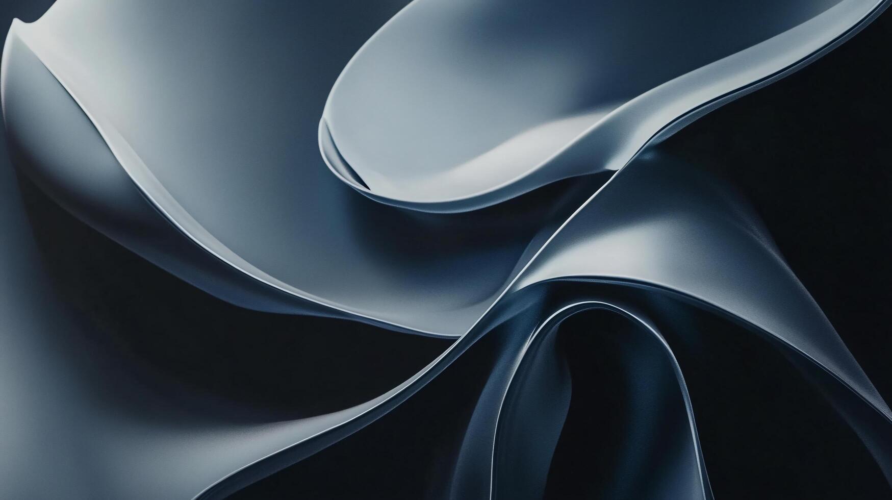 Piece of fabric with a pattern that looks like it's made of metal. The fabric is folded and twisted in a way that creates a sense of movement and fluidity. The image evokes a feeling of modernity photo