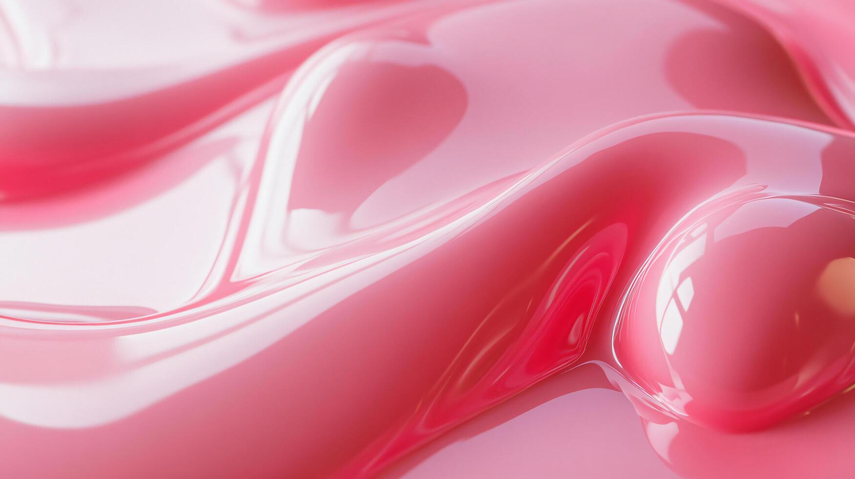 Pink liquid with a wavy texture. The liquid is pink and has a shiny, smooth surface photo
