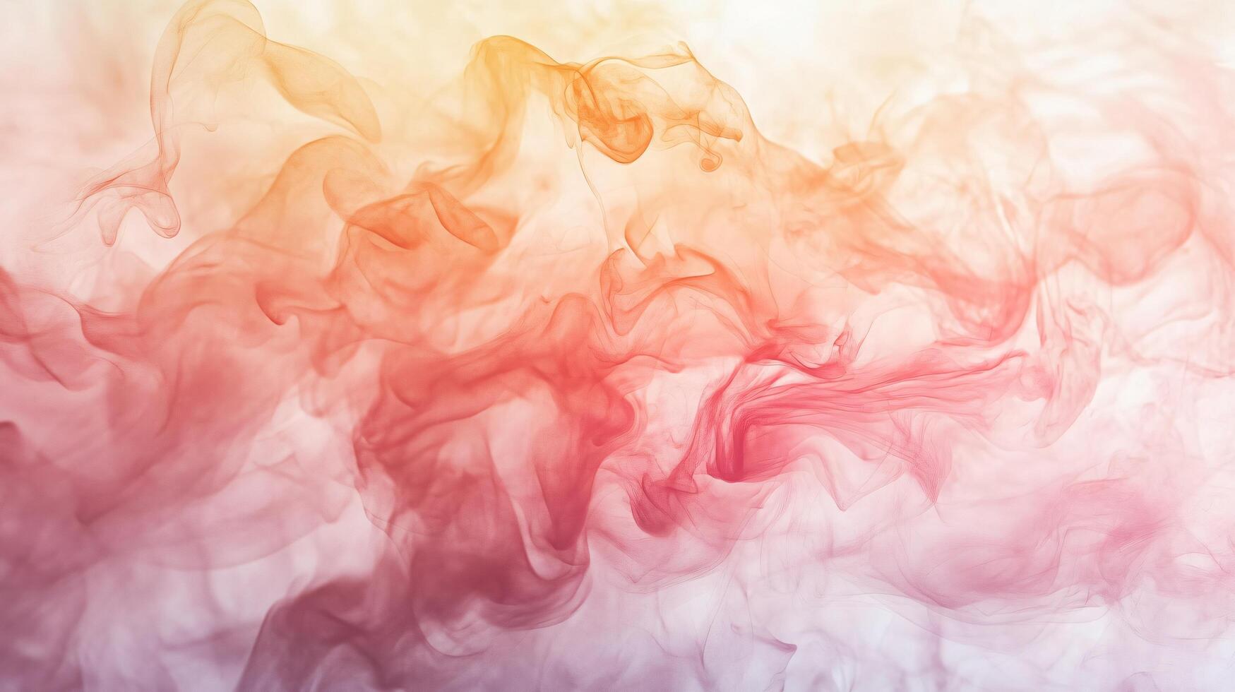Colorful smokey background with a pinkish orange hue. The smoke is coming from a fire, and the background is a mix of pink and orange. Scene is intense and dramatic photo