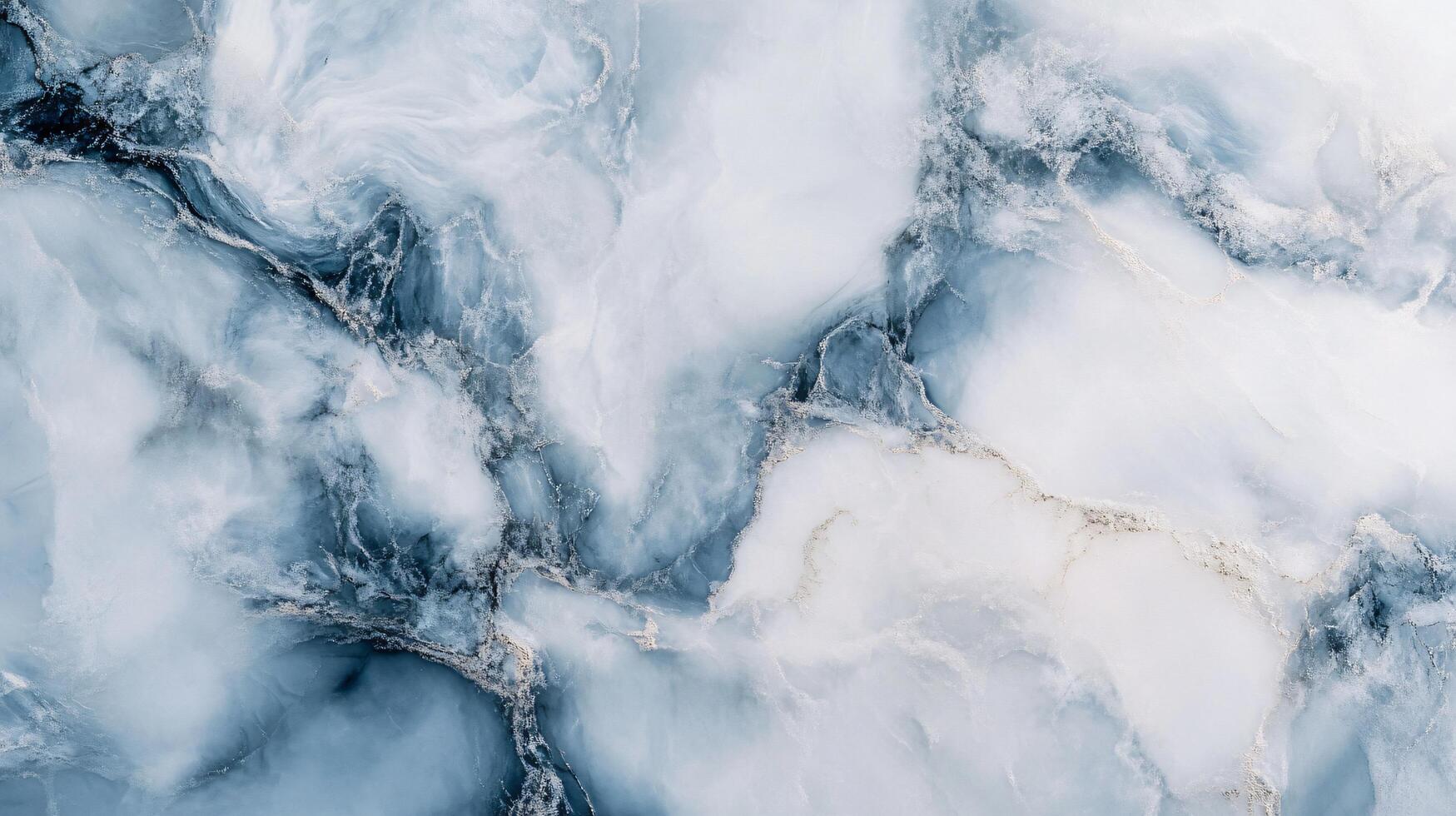 Blue and white marble wall with a pattern of swirls and lines. The marble is shiny and reflective, giving the wall a sense of depth and texture photo