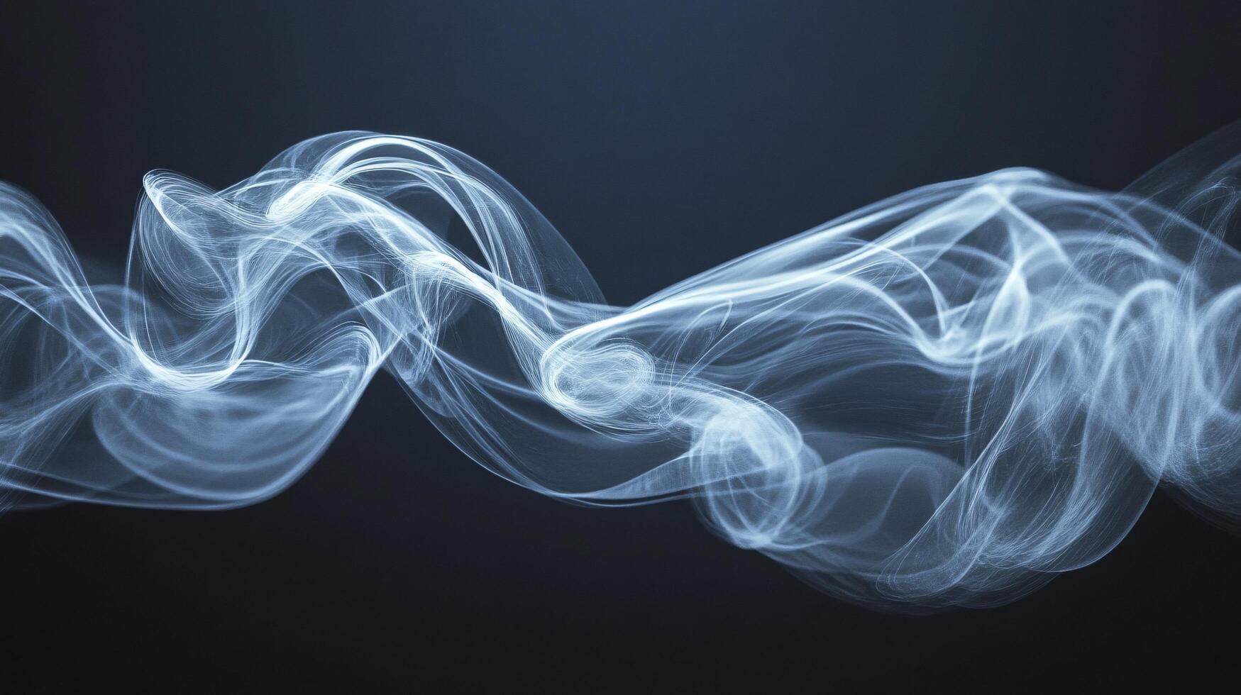 Blue and white smokey line with a lot of white dots. The line is very long and it looks like it is moving photo