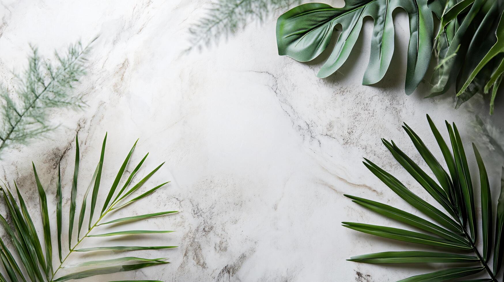 White background with green leaves and a leafy green plant. The leaves are arranged in a way that they are overlapping each other photo