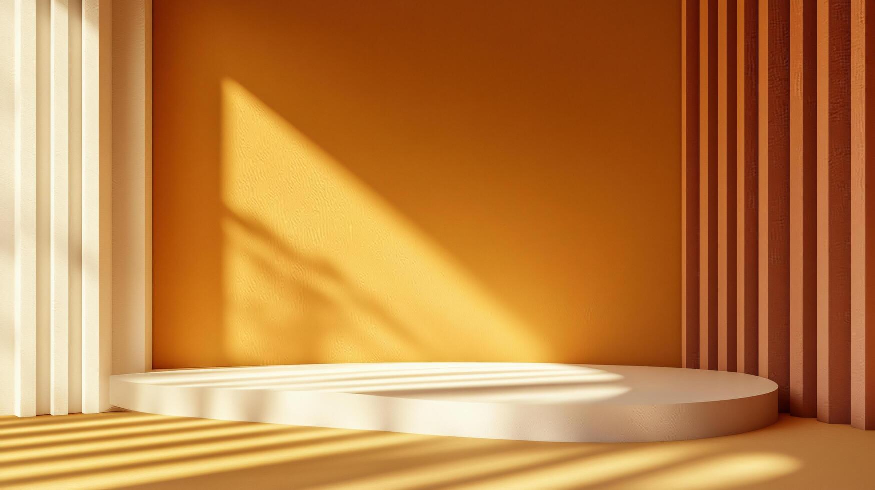 Room with a white wall and a white floor. The room is empty and has a lot of sunlight coming in photo