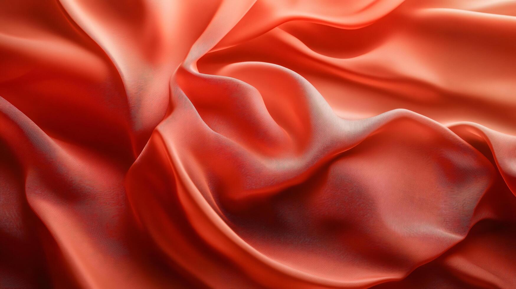 Red fabric with a pattern of lines and dots. The fabric is folded and has a rough texture photo