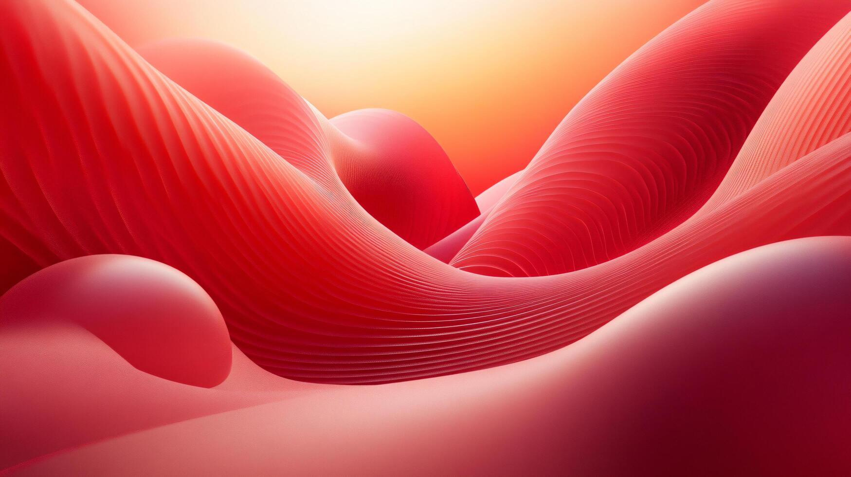 Red and orange landscape with a lot of curves and swirls. The colors are vibrant and the image has a sense of movement and energy photo