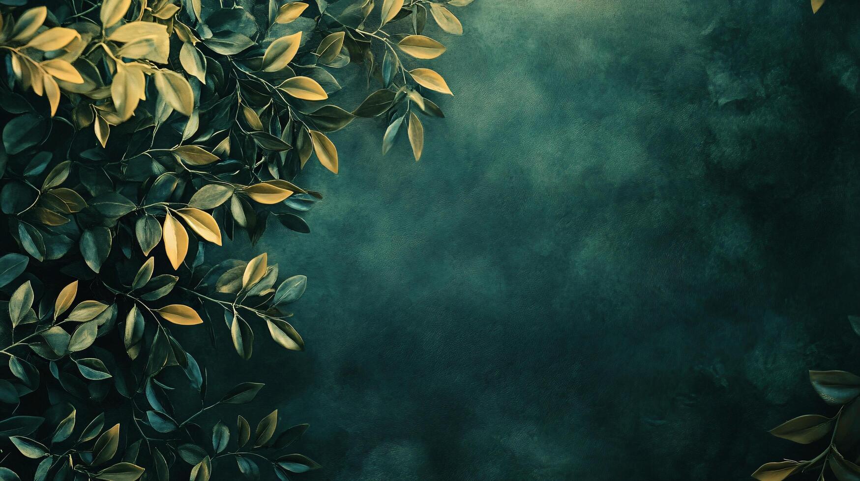 Lush green background with a blue sky. The leaves on the background are a mix of green and yellow, creating a vibrant and lively atmosphere. The combination of the green photo