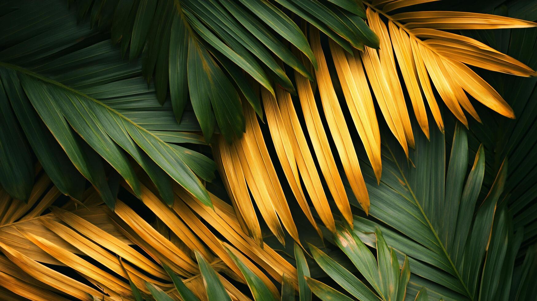 Close up of a leafy green plant with a yellow leaf. The yellow leaf is the main focus of the image photo