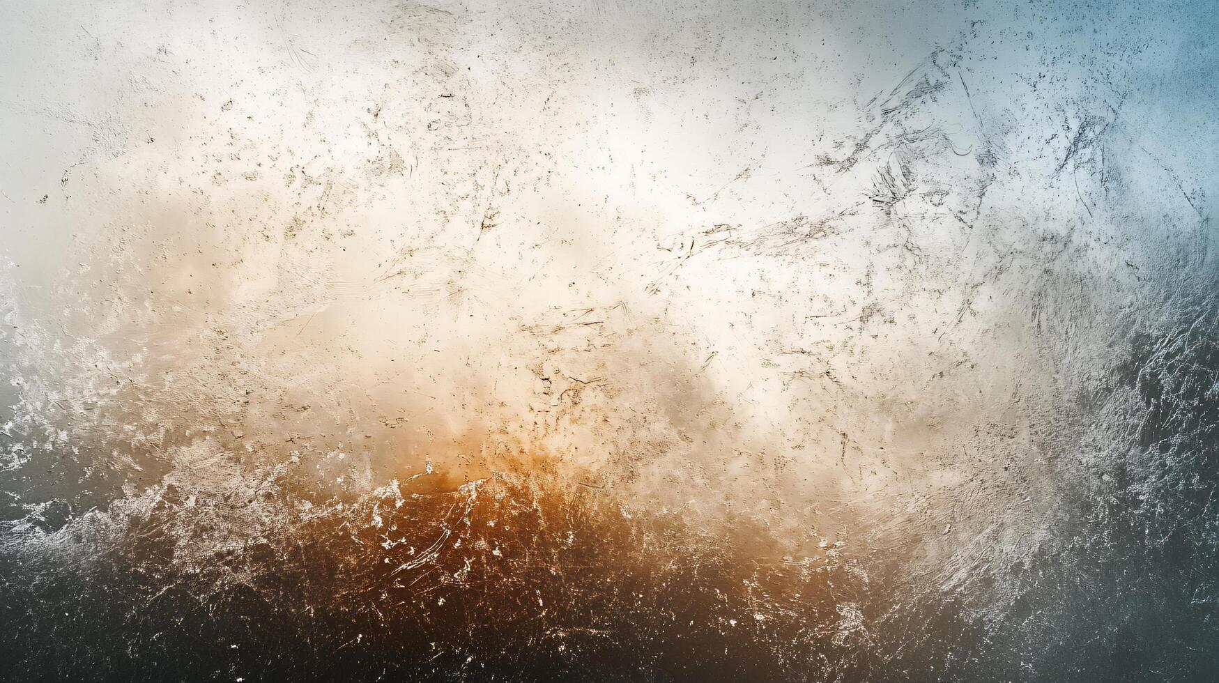 Blurry image of a cloudy sky with a few specks of color. Scene is somewhat melancholic and contemplative photo