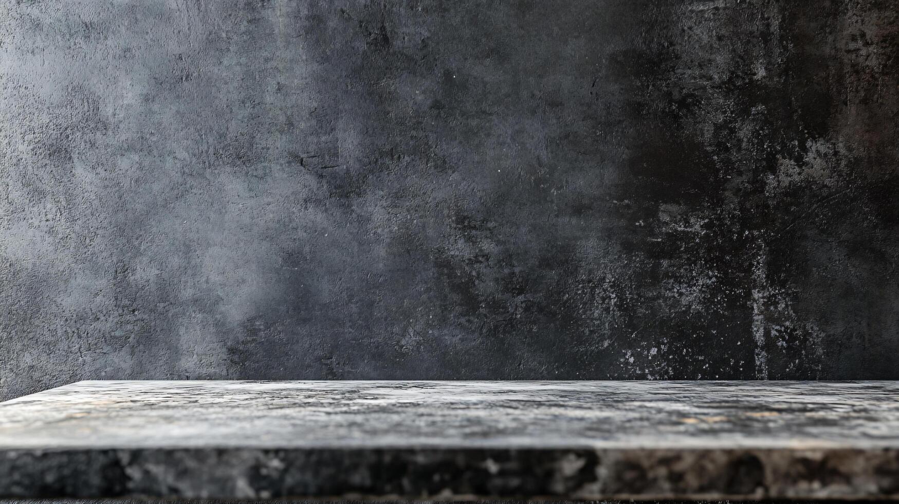Black wall with a greyish grey texture. The wall is empty and has no decoration. The wall is made of concrete and has a rough surface photo