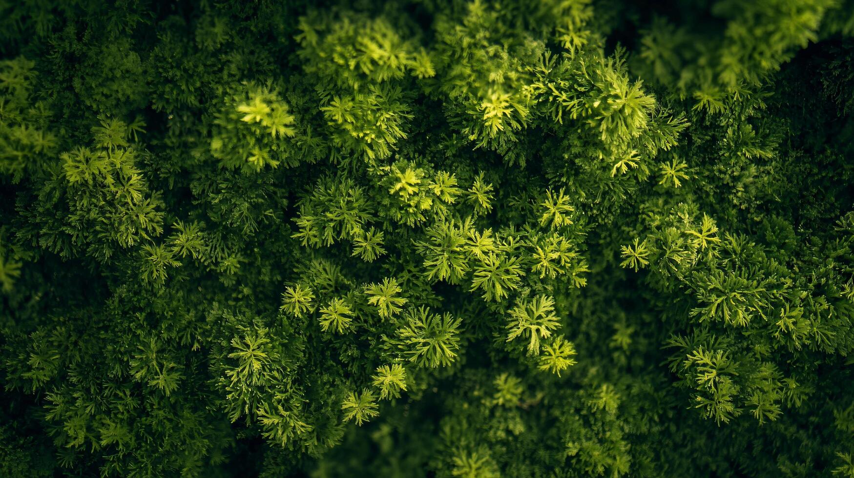 Close up of green leaves on a tree. The leaves are very green and are spread out in a way that makes the tree look like it is full of life photo