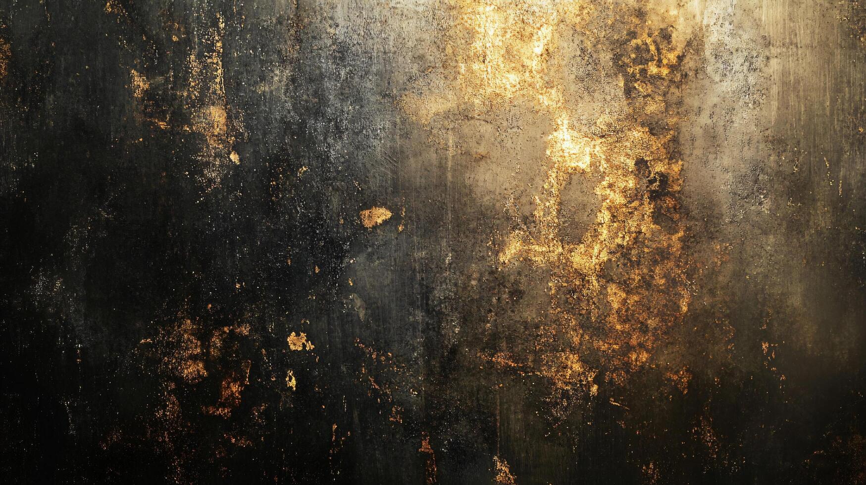 Black and gold background with a lot of texture. The texture is made up of small dots and lines. The background is very dark and the gold color is very bright. Scene is very dramatic and intense photo