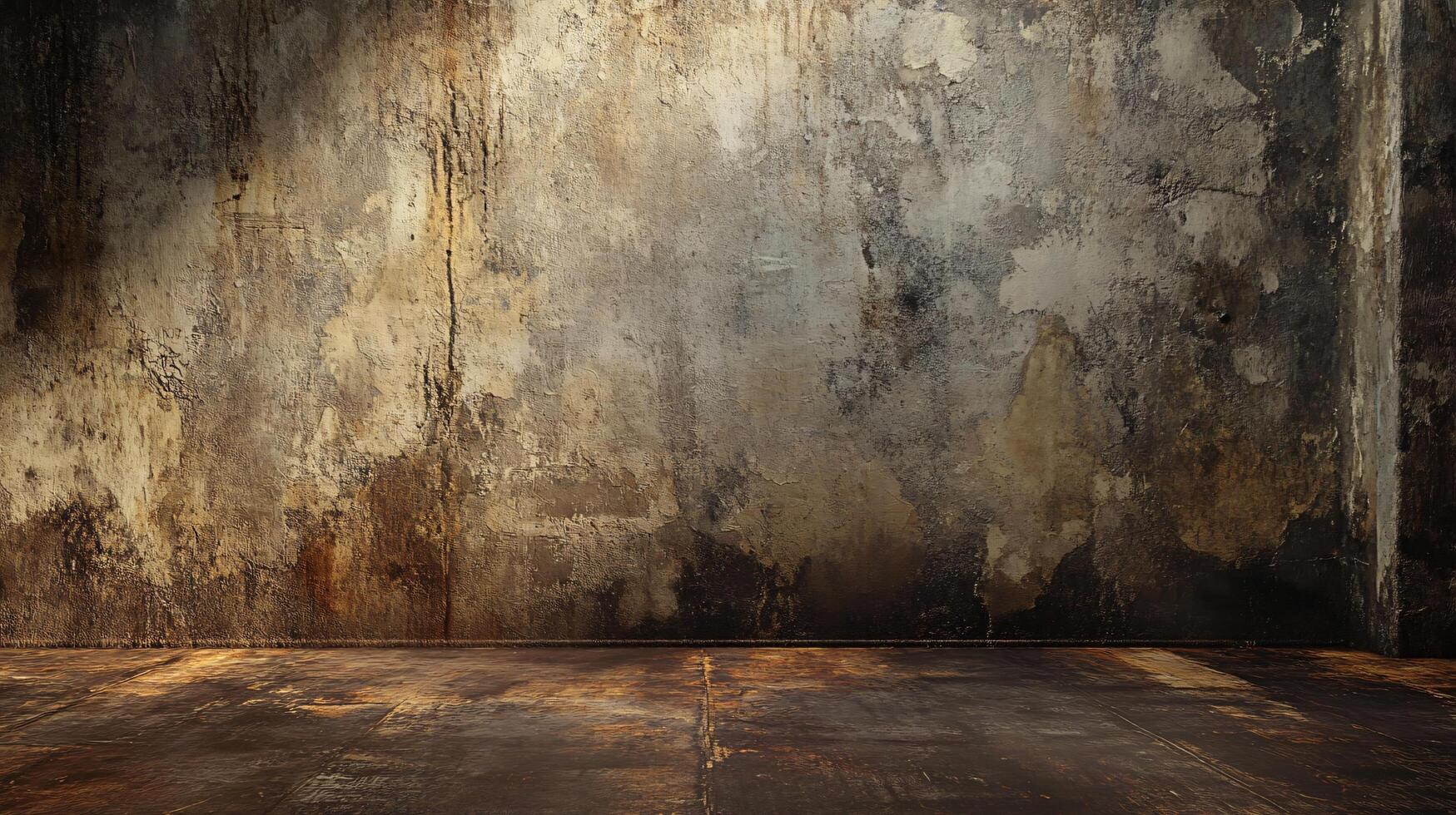 Wall with a lot of cracks and holes. The wall is made of concrete and has a lot of rust photo