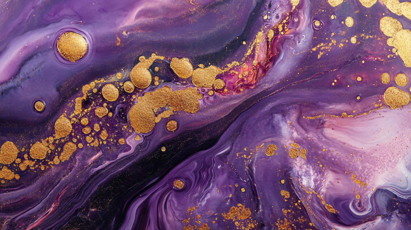 Purple and gold swirl with many small gold specks. The swirl is very thick and has a lot of texture photo