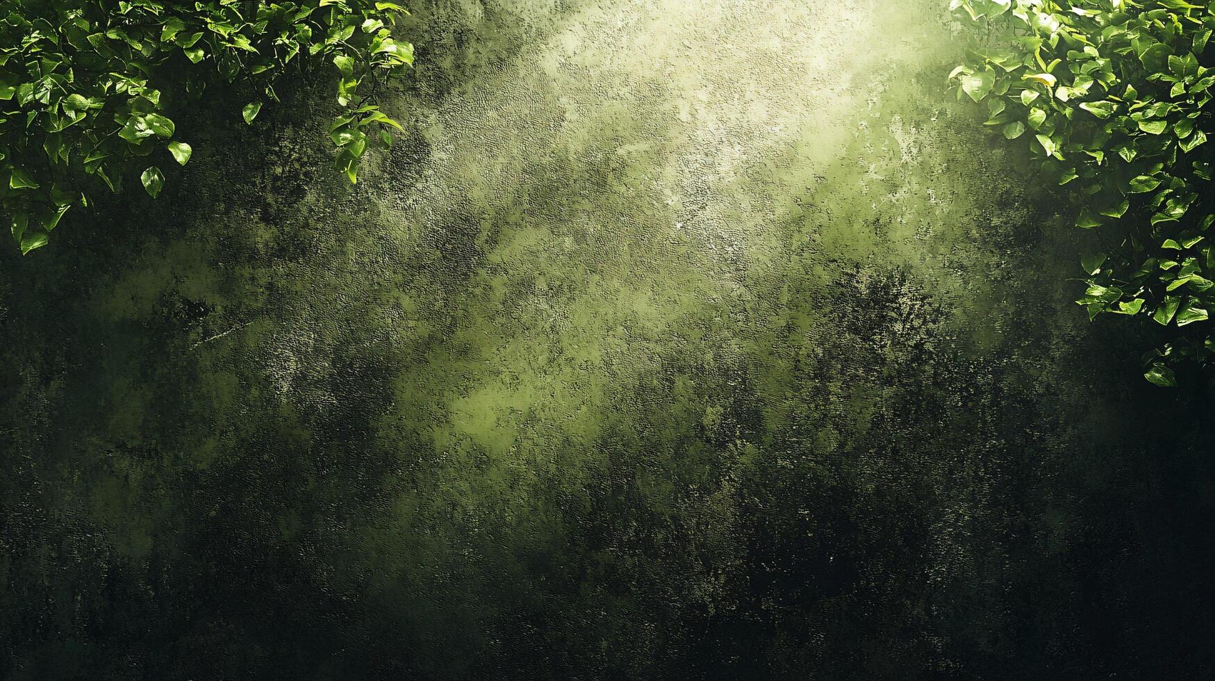 The image is a blurry shot of a forest with a green background. The leaves on the trees are visible, but the overall image is not very clear. The forest appears to be in a shady area photo