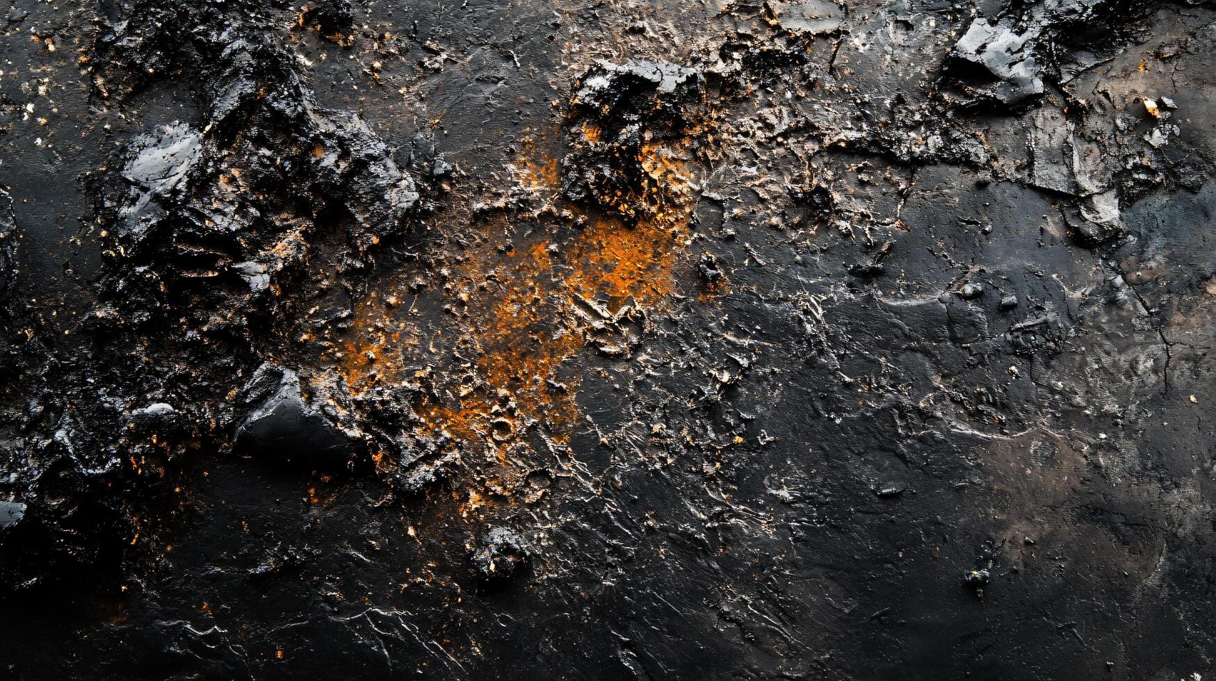 Black and orange background with a few small orange dots. The background is a mix of black and orange, giving it a somewhat eerie and mysterious feel photo