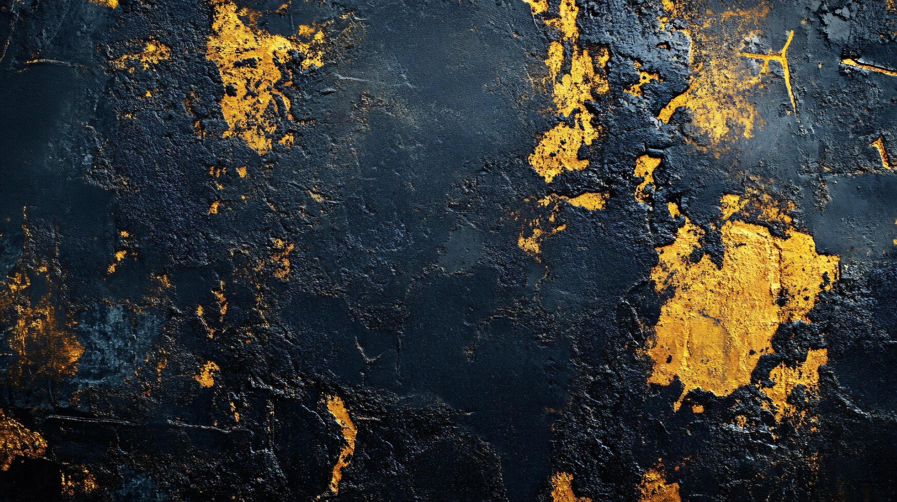 Black and gold background with a yellow spot. The yellow spot is surrounded by a dark blue area. Scene is bold and striking photo