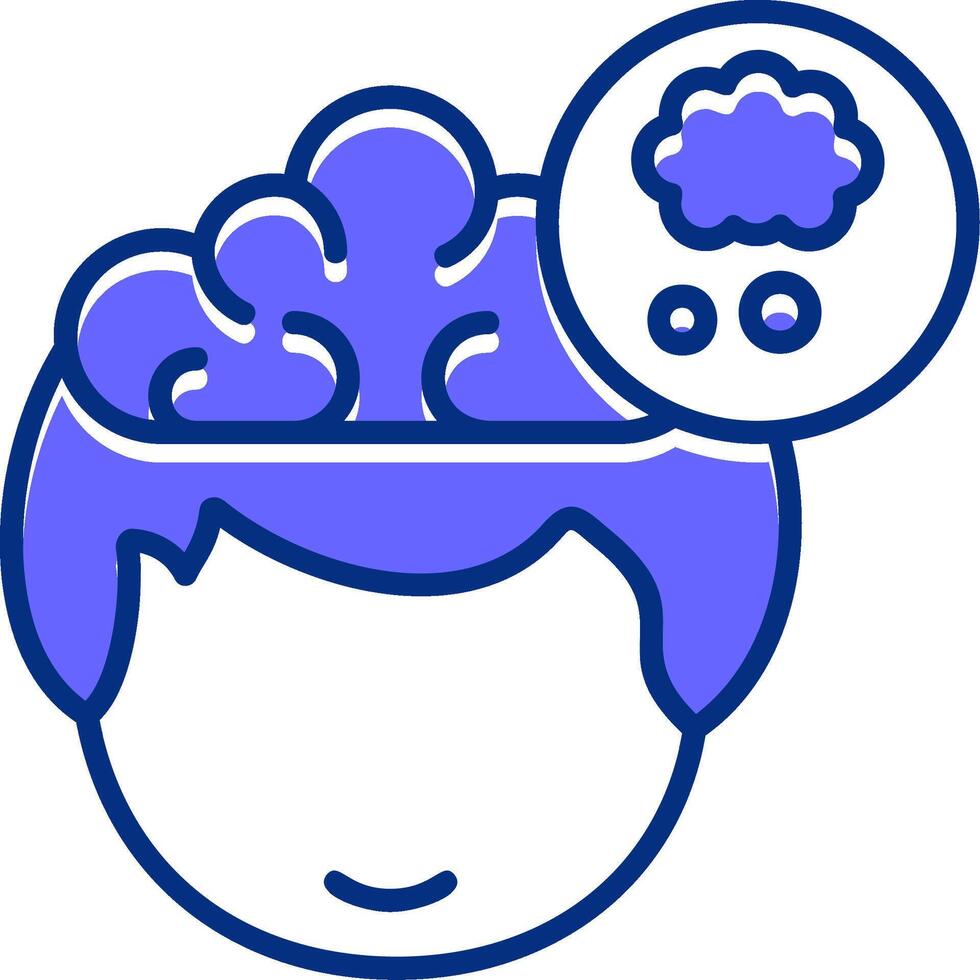 Thought Filled Filled Slip Style Icon vector