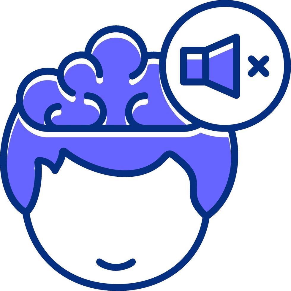 Mute Filled Filled Slip Style Icon vector