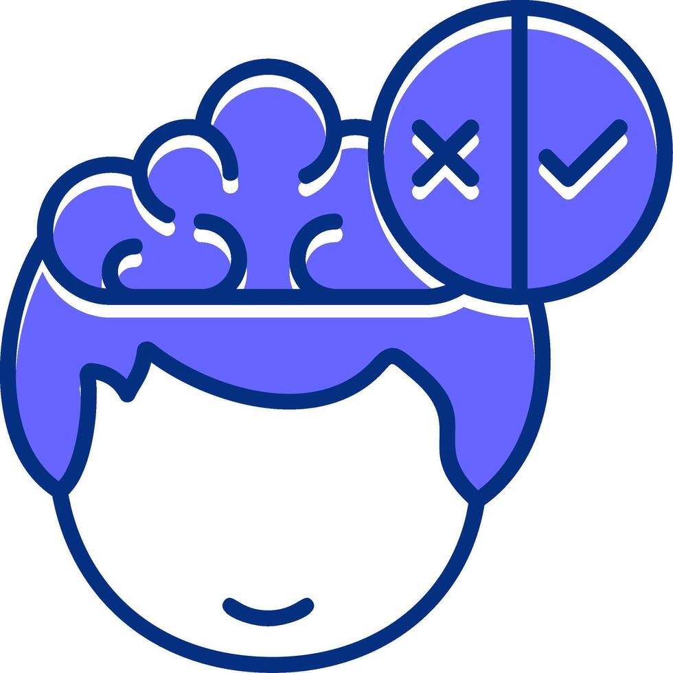Decision Filled Filled Slip Style Icon vector