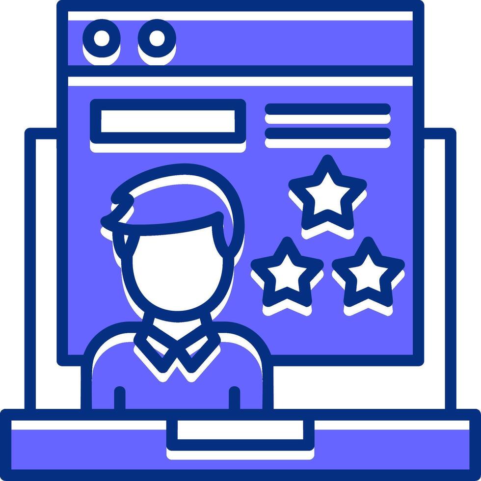 Customer Reviews Filled Slip Style Icon vector