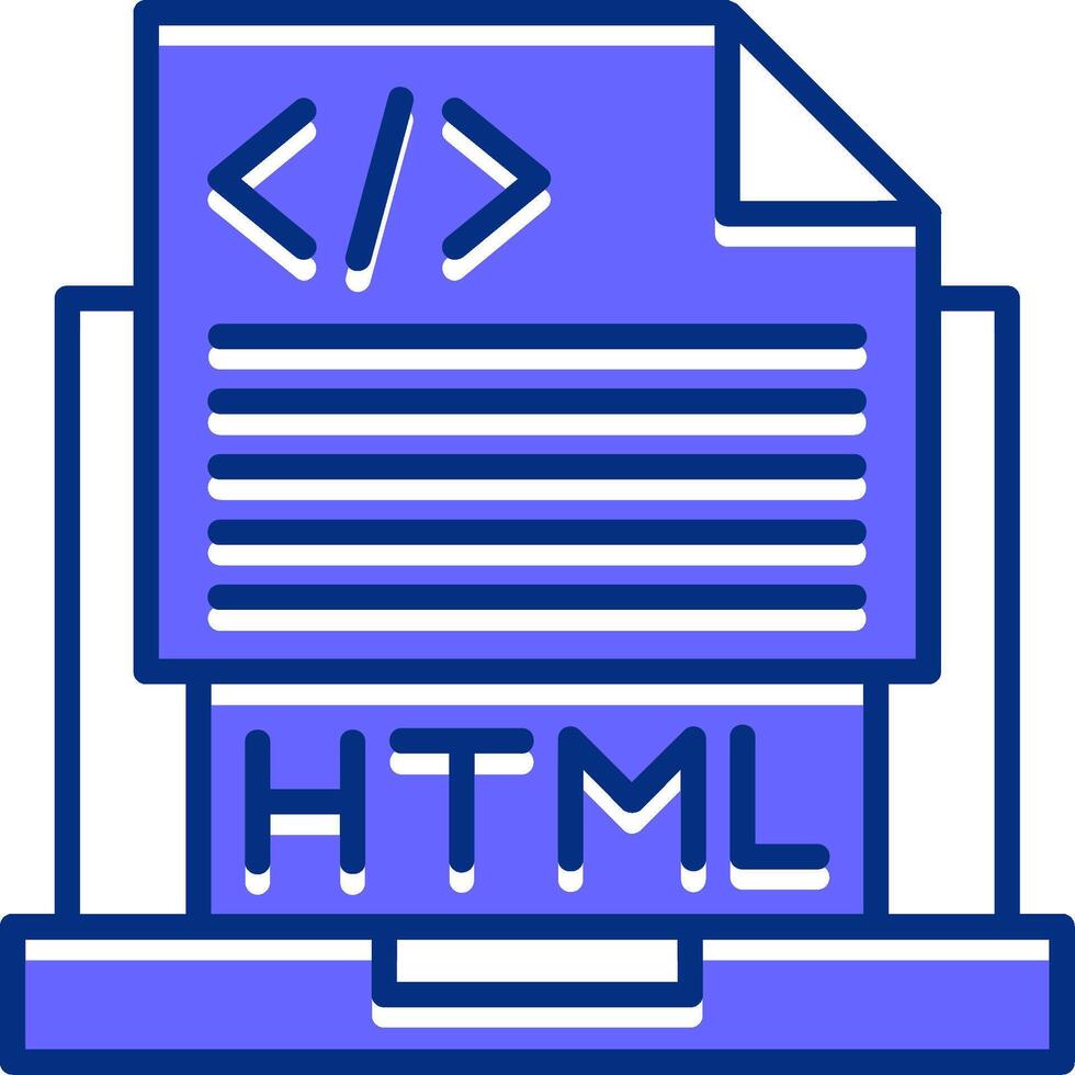 Html File Filled Slip Style Icon vector