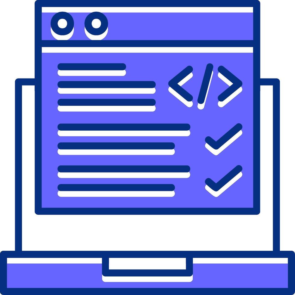 Code Correction Filled Slip Style Icon vector