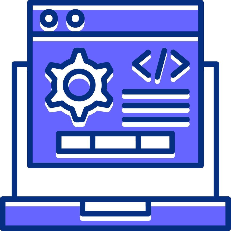 Code Setting Filled Slip Style Icon vector