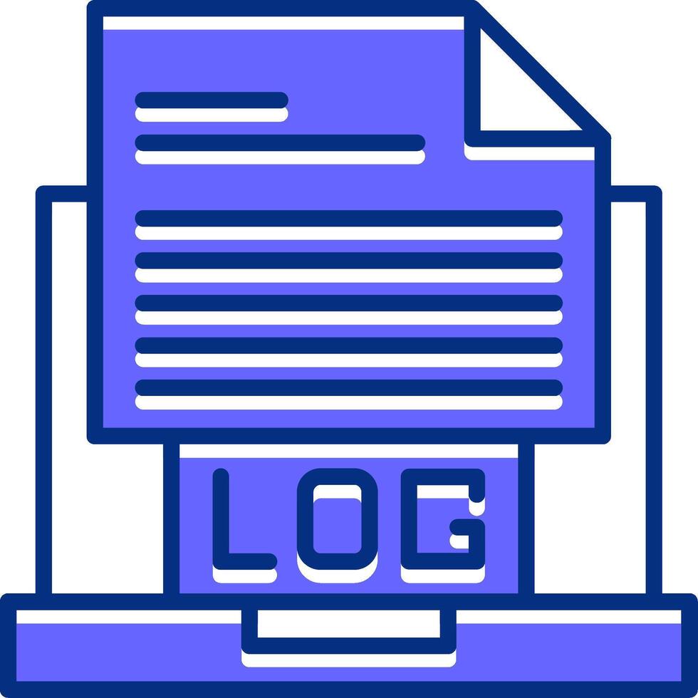 Logs Filled Slip Style Icon vector