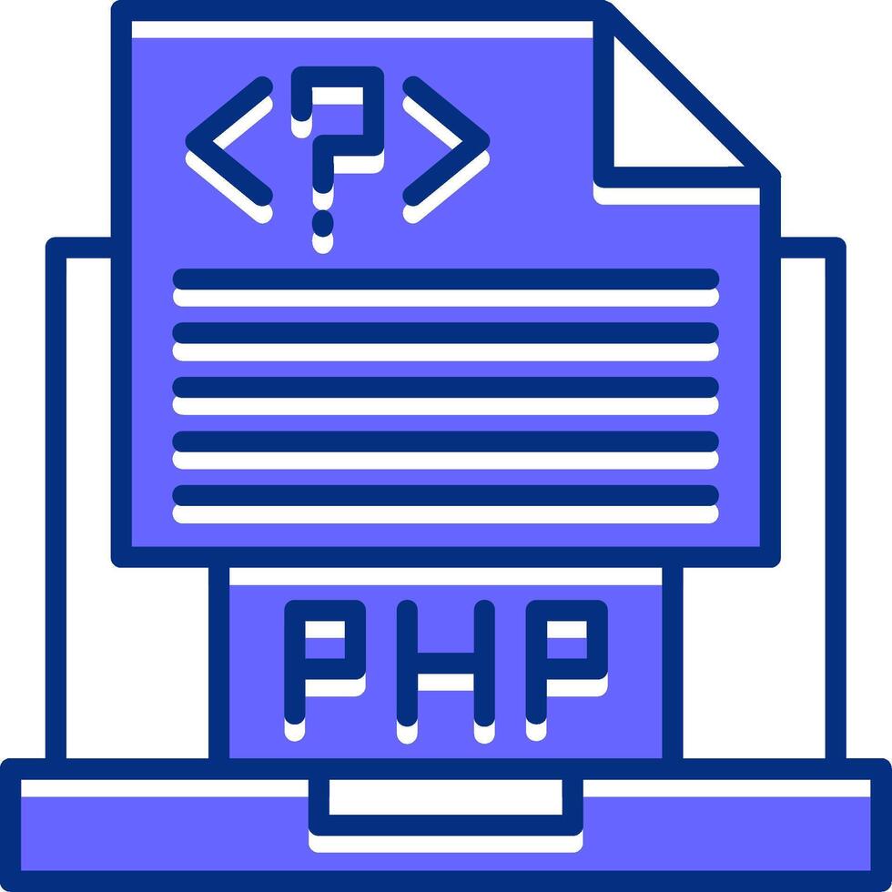 Php File Filled Slip Style Icon vector