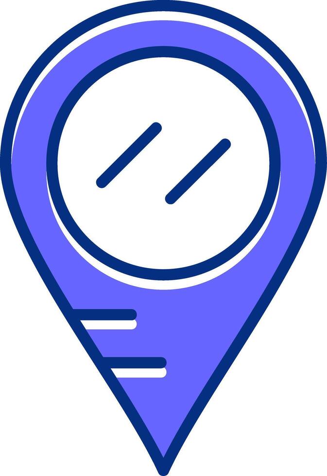 Location Filled Slip Style Icon vector